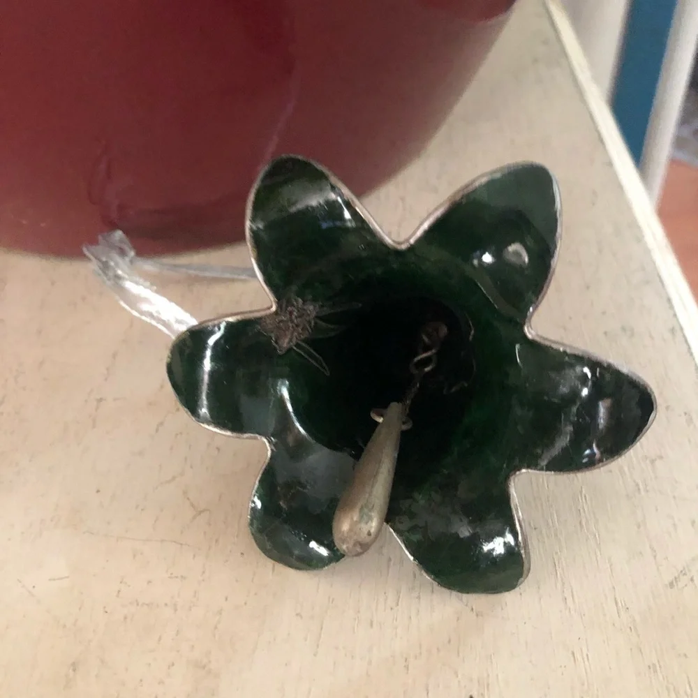 Vintage Cloisonné Flower Bell Ornament